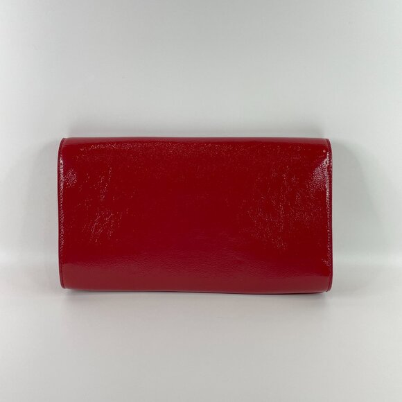 Saint Laurent Red Leather Large Belle de Jour Clutch sku#85844 (gently used) - Picture 3 of 11
